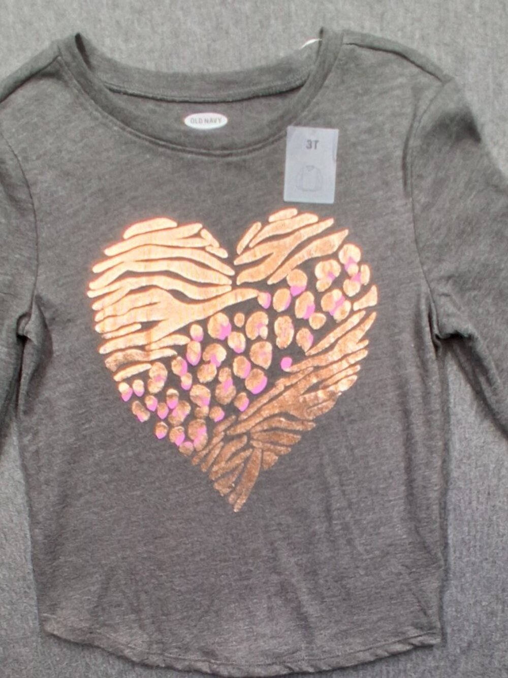 Old Navy Toddler girls shirt size 3t Gray New